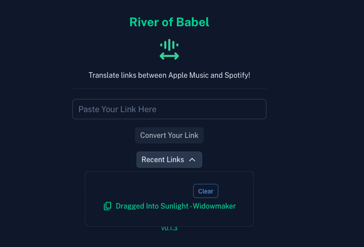 Recent Links - Window Open