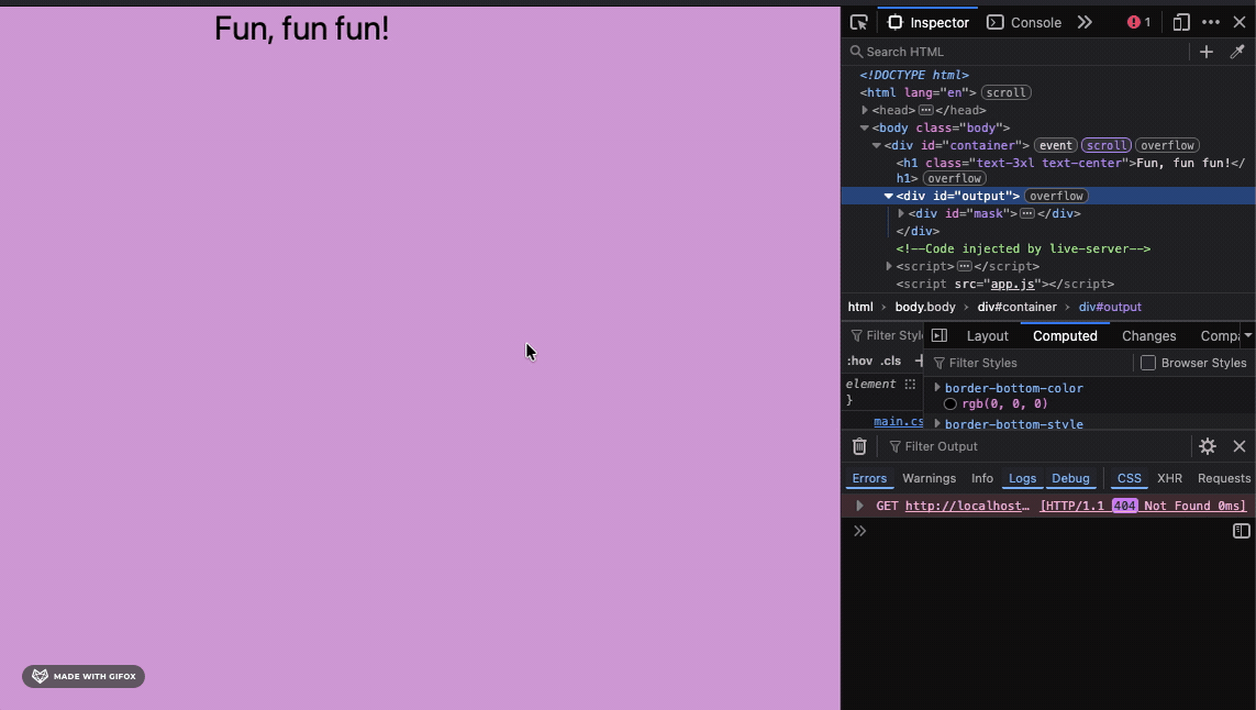 Basic scrollend usage animation